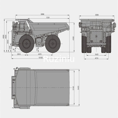 Xe tải tự đổ khai thác SRT95C Công suất tải 783kW 95 tấn để vận chuyển vật liệu